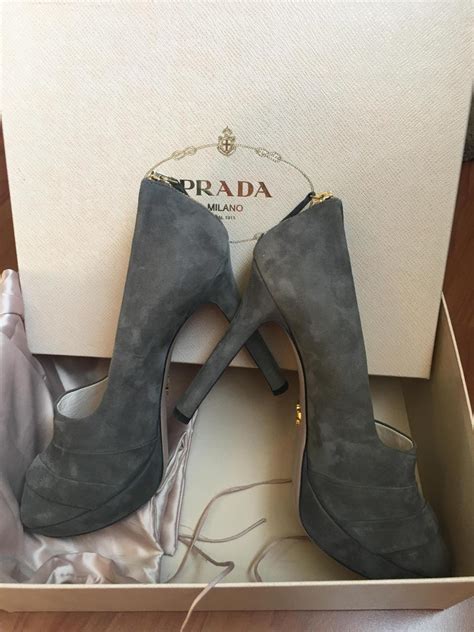 prada grey heels|prada high heel boots.